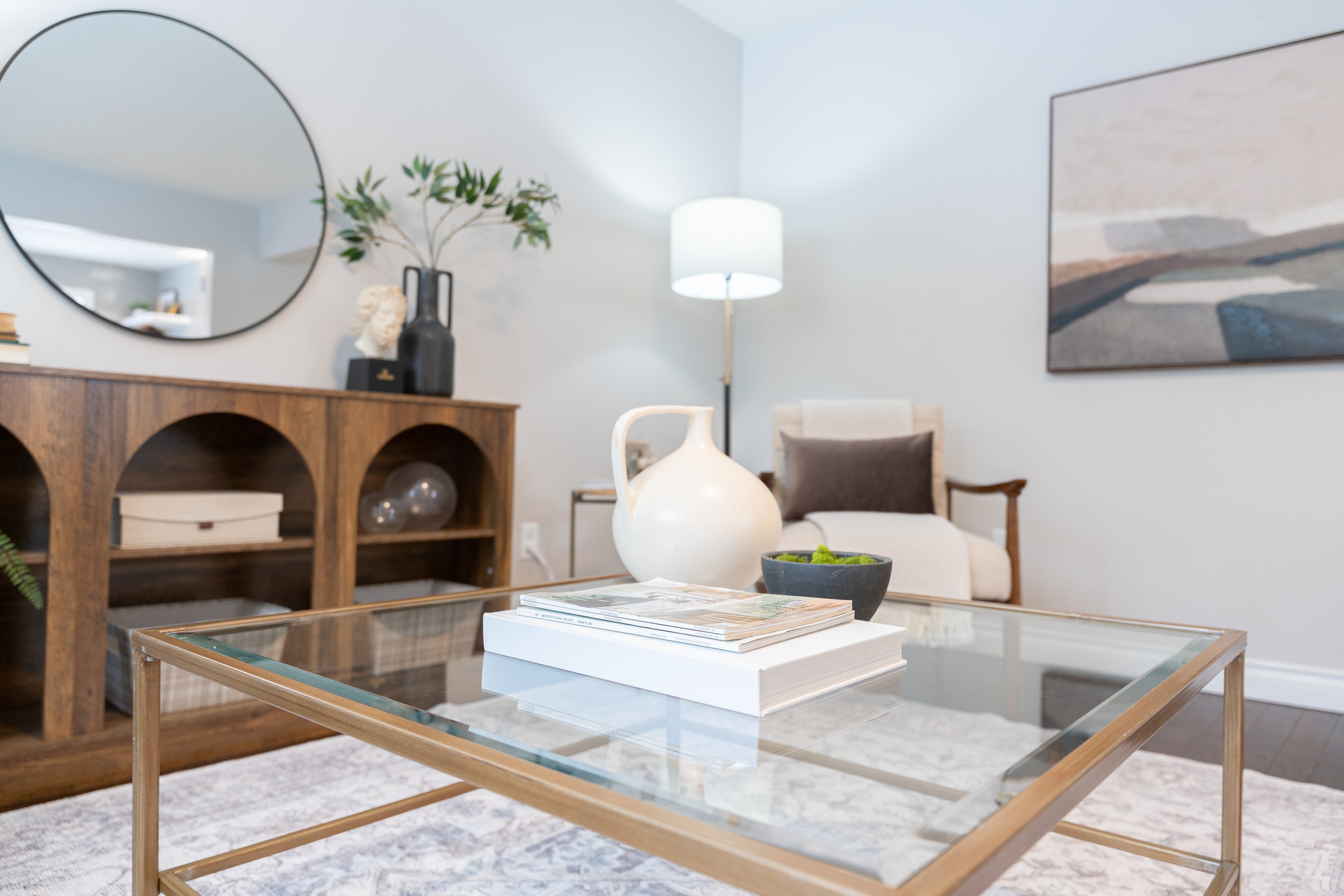 Contemporary living room interior